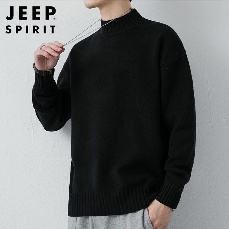 JEEP SPIRIT Men's Mock Neck Knit Sweater