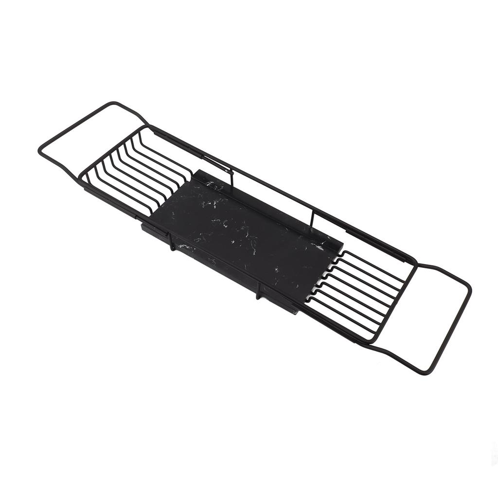 Metal Marble Bathtub Rack Anti Slip Space Saving Multi Functional Expandable Bathtub Tray House