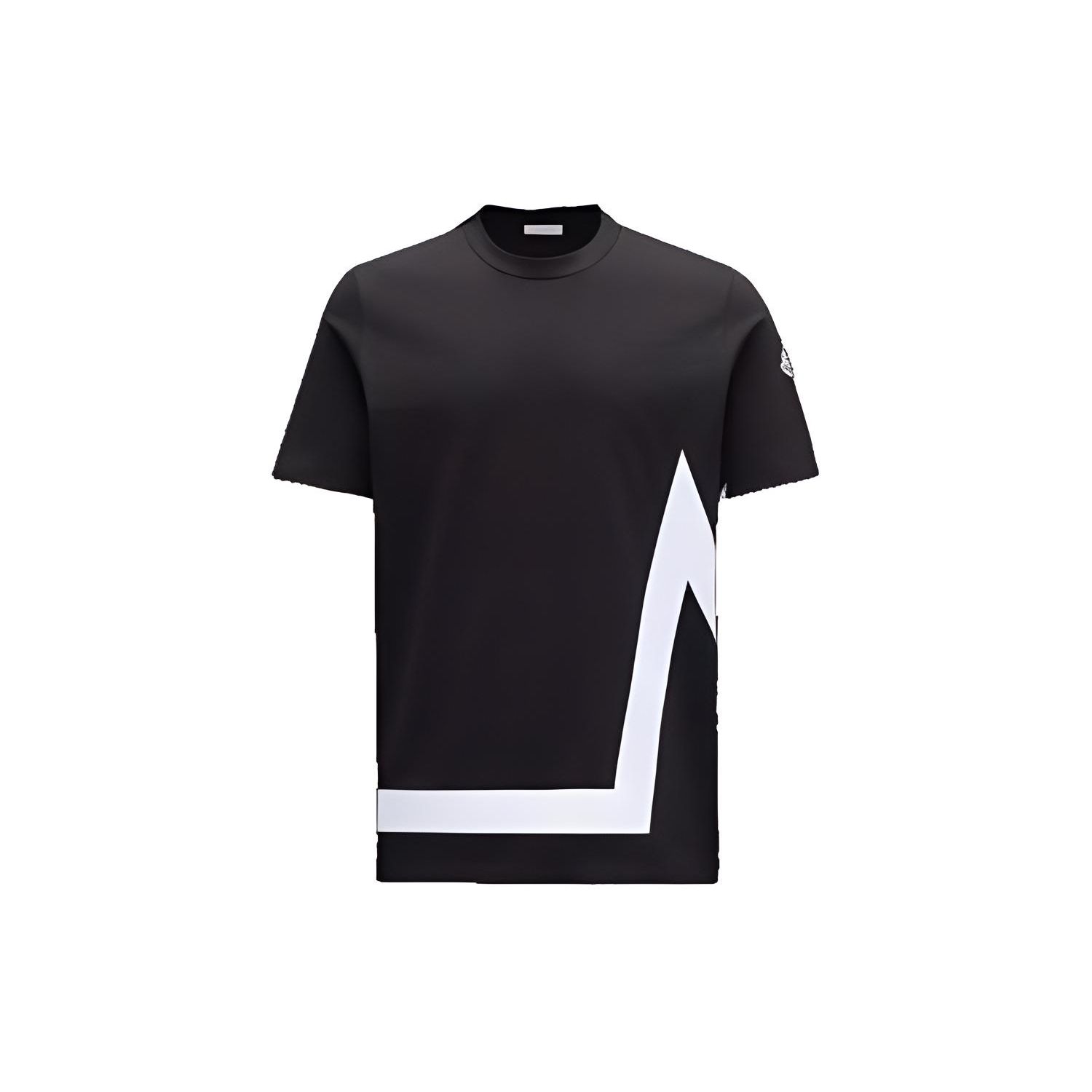 Moncler Lente/Zomer 22 Logo Print Ronde Hals Korte Mouw T-shirt Heren Tops H20918C000018390T999 L black