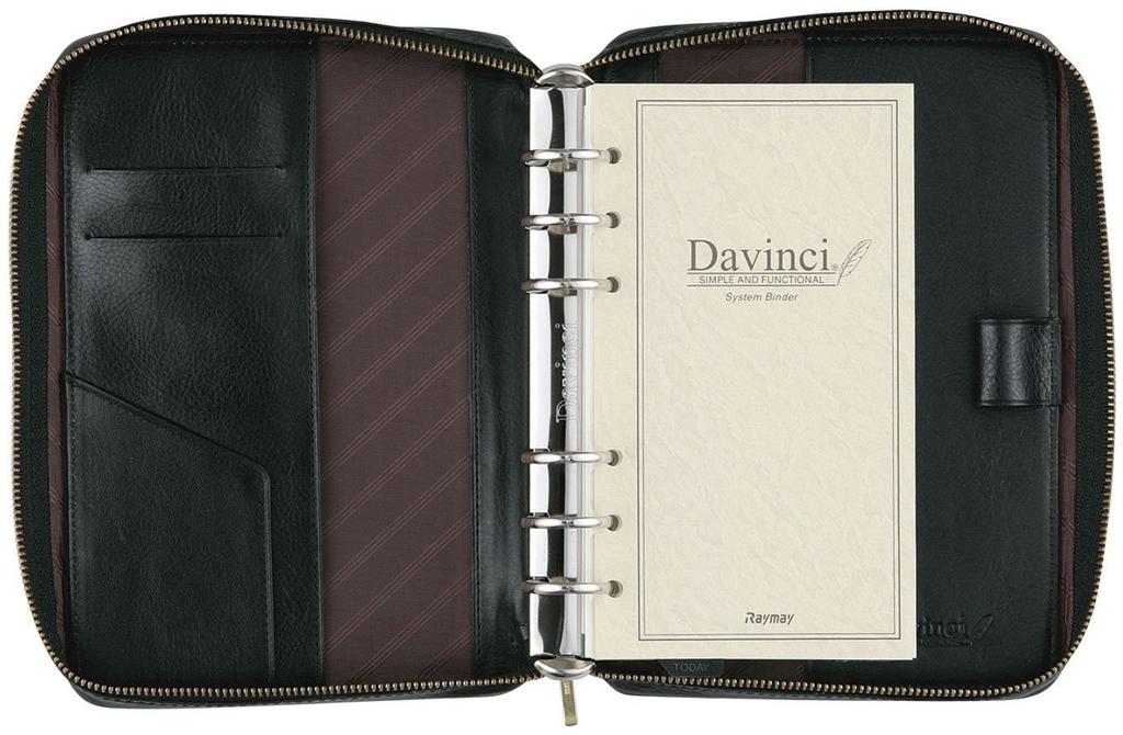 Raymay Fujii System Organizer Da Vinci Standard Bible Black DB3004B
