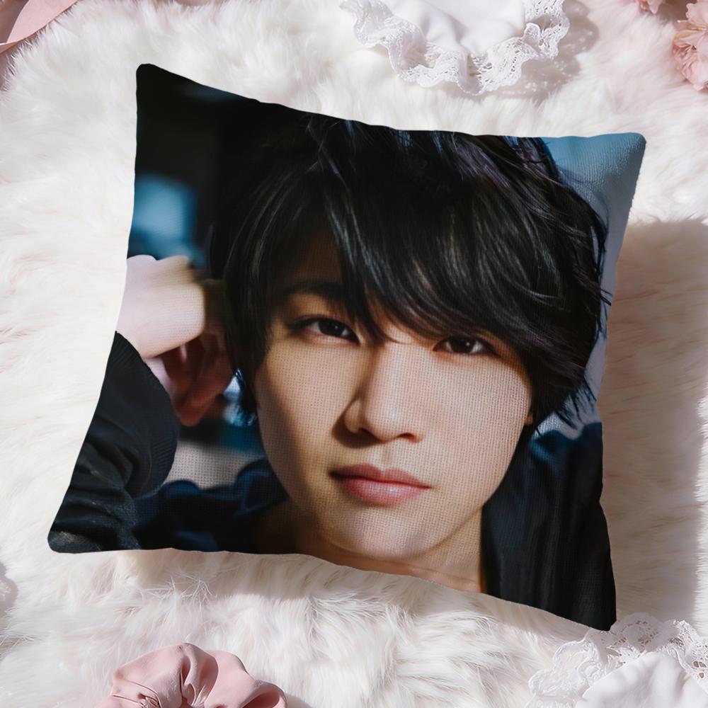 Sakurada Dori actor Cushion Cover Premium Comfort Reversible Pillow Cove -Two in One Design for Any Room & Car Interior