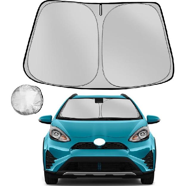 Windshield Sun Shade for Toyota RAV4 2013-2018 RAV-4 SUV Foldable Sun Sunshade for Car Front Window Blocks UV Rays and Heat Automotive Interior