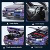 1/32 Nissan GTR R34 Skyline Supercar Alloy Metal Diecast Car Model Sound & Light Holiday Boyfriend Gift Collect Hobby Ornaments