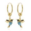 Trendy Hummingbird Pendants Tassel Animal Earrings for Women Ear Line New Fashion Little Bird Drop Long Hanging Earring Jewelry