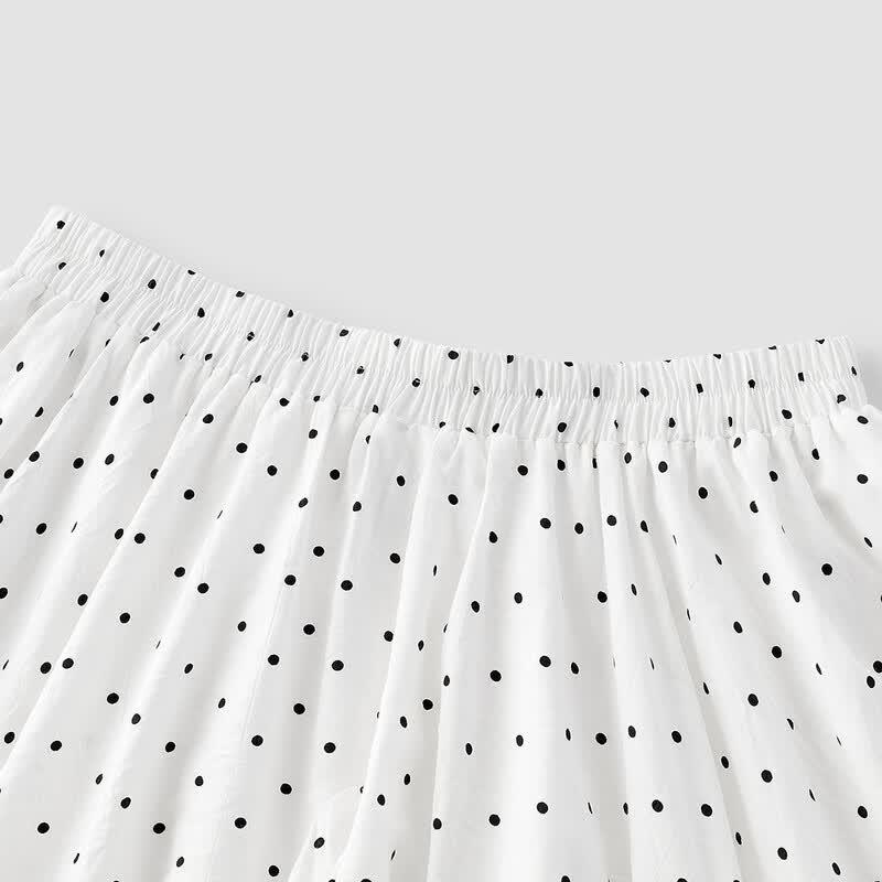 Semir Women's Polka Dot Patchwork Short Skirt