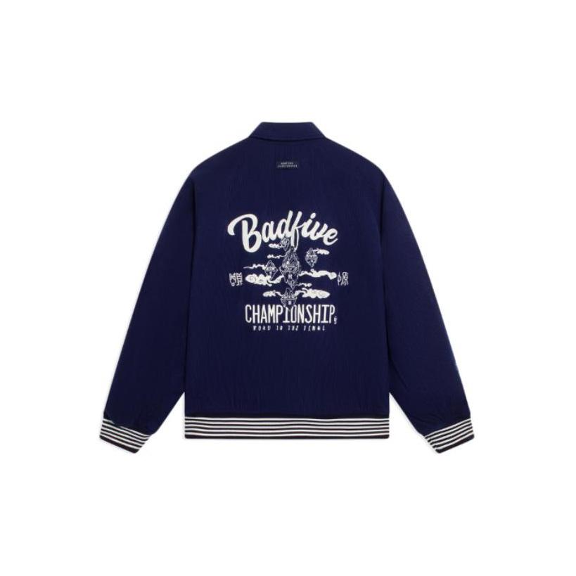 Li Ning Badfive Basketball Series Logo Button Long Sleeve Jacket Men Jacket Blue AJMS109-1