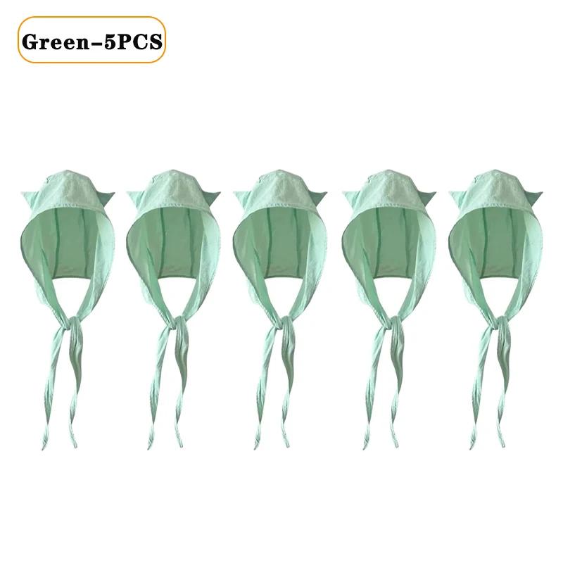 1-10PCS Summer Quick Dry UV Protection Sun Visor Hat for Women with Devil Horns Strap Cat Ear Slimming Outdoor Hiking Beach Cap