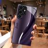 Lila Wellen Robuste Handyhülle Glas-Handyhülle für Samsung Galaxy S26 S25 S24 S23 S22 S21 FE Ultra Plus Herrenstil Business