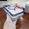 iPhone 17 Pro Max Magnetic Lens Stand Case - Transparent, Drop-Proof, Full Coverage Protective Case