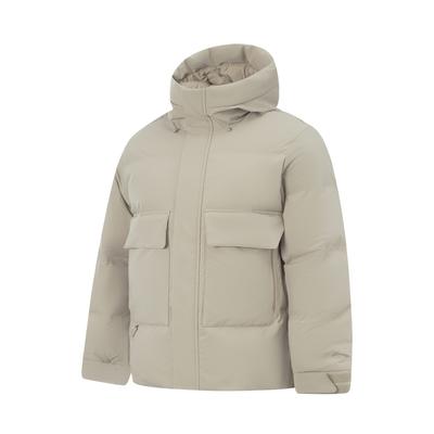 Li Ning CF Suo Einfarbig Mode Reißverschluss Kapuzenpullover Vielseitige Lässige Daunenjacke Herren Oberbekleidung AYMV529-3