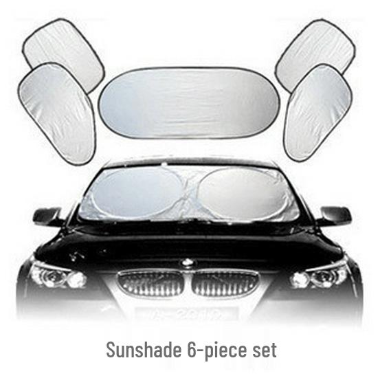 

Набор из 6 серебристых автомобильных солнцезащитных экранов для защиты от солнца и теплоизоляции Silver Coated Fabric