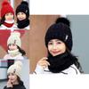 Korean Style Thick Woolen Beanie With Neck Cover And Letter Details For Cold Weather