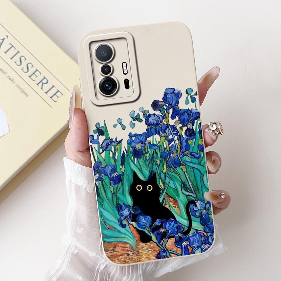 For Xiaomi Mi 11T 6.67" Case Luxury Flower Cartoon Astronaut Soft Silicon Cover For Xiaomi Mi 11T MI 11T Pro 5G Phone Case Funda
