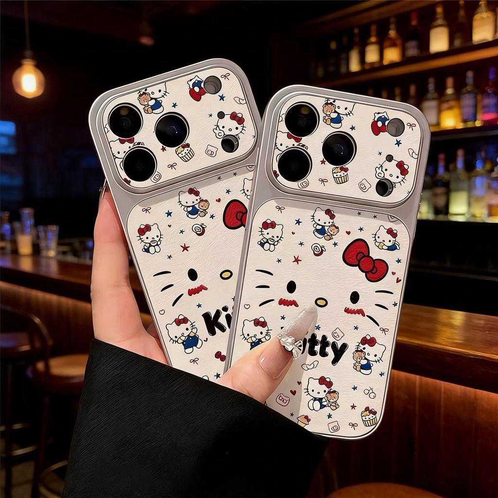 KT Sticker-Style Protective Case for iPhone 15 Pro Max - Cute and Stylish Design with Large Window