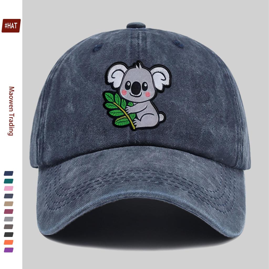 Pc Niedliches Koala-Print Baseballkappe Modisches Lässiges Design Sonnenhut Haus Freizeit Dekorative Mütze Bequem und Leicht P