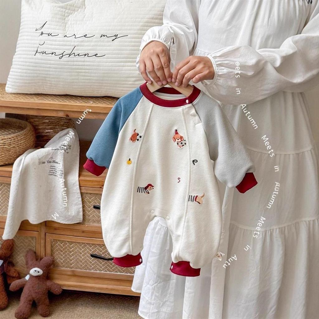 Newborn Cartoon Print Long Sleeve Baby Romper - Spring/Autumn