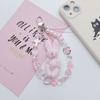 Handmade Phone Chain Rabbit Phone Strap Lovely Phone Jewelry Durable Keychain Acrylic Alloy Material for Phone Keys Bags