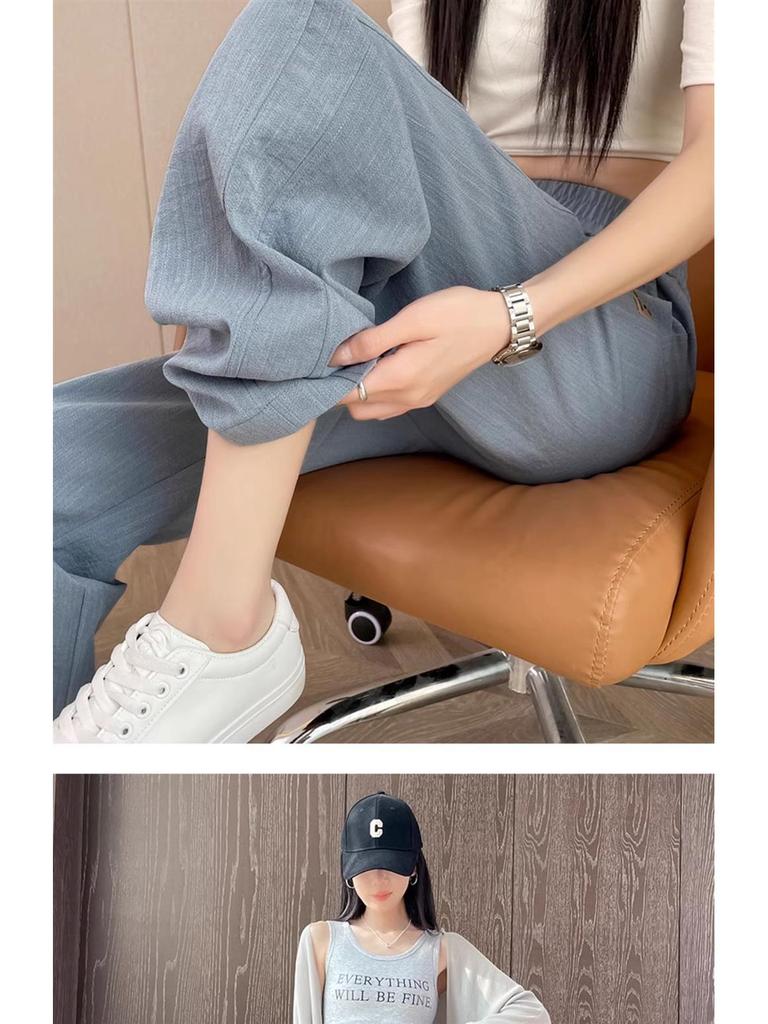 Women's Summer Ice Silk Tencel Pants: 2025 New Casual Style, Wide and Narrow Leg Options