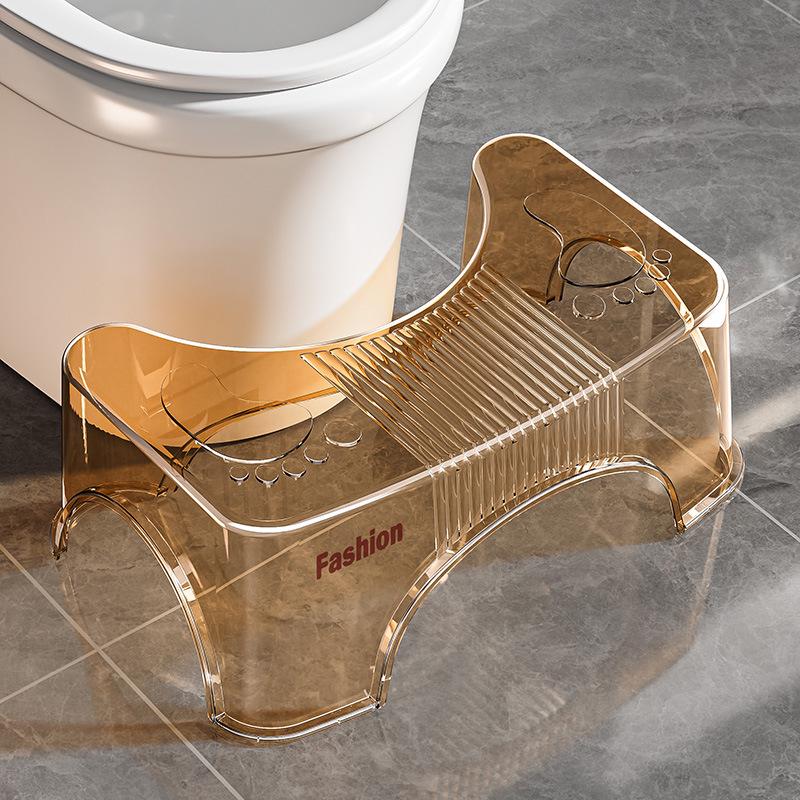 Transparent Thickened Toilet Footrest for Bathroom and Bedroom Use