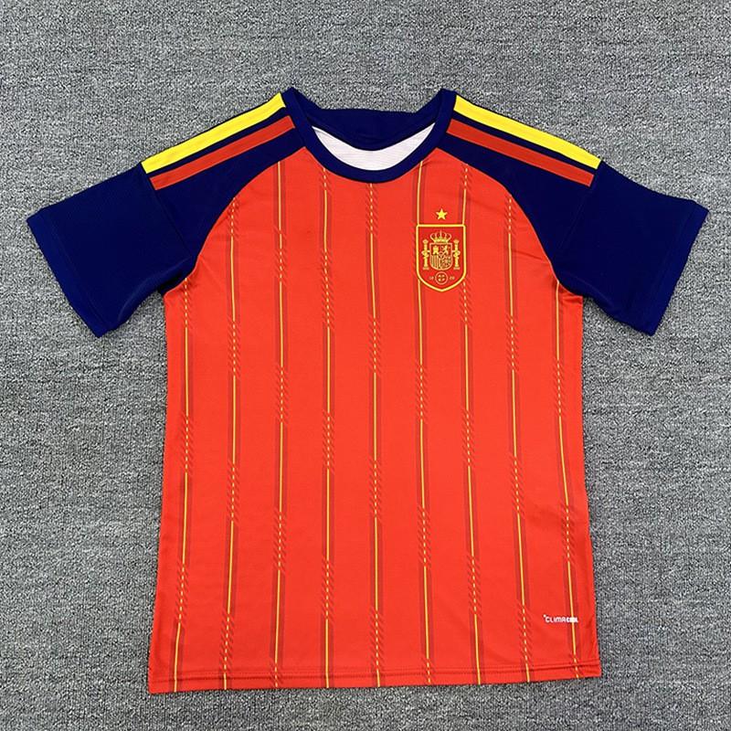 Men Women Soccer Jersey Fan Edition Short Sleeve Football Shirt Quick Dry Breathable Spain France Brazil Portugal England