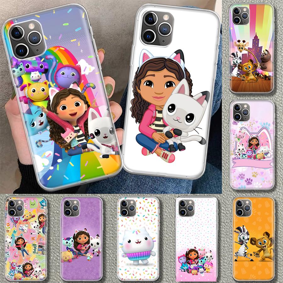 Cartoon Gabbys Dollhouse Phone Case Cover for iPhone 11 12 13 Mini 14 15 Plus 16 Pro Max 17 Air 7 8 + SE Art Customized Fundas 1