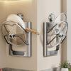 Space Saving Wall Mounted Pot Lid Holder Practical Pot Lid Organizers Rack For Kitchen Wall Or Cabinet Installation