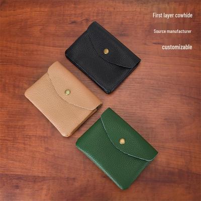 Litschi-Muster Weiches Leder Unisex Geldbörse - Echtes Rindsleder Kartenhalter & Aufbewahrungstasche