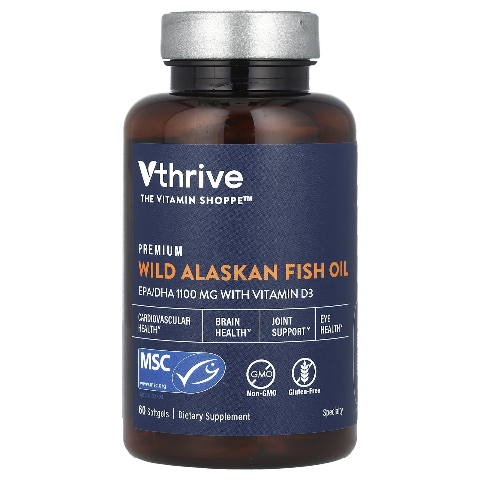 

Premium Wild Alaskan Fish Oil, 60 Softgels