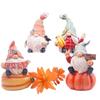European-American Harvest Festival Resin Scarecrow & Gnome Ornaments for Thanksgiving