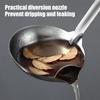 1/2Pcs Oil Separator Soup Ladle Stainless Steel Grease Filter Scoop with Spout Fat Separator Oil