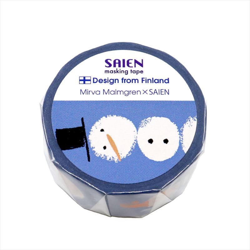 Made In Japan SAIEN Snowmen Masking 20mm X 5m Tape, Roll, TR-4061