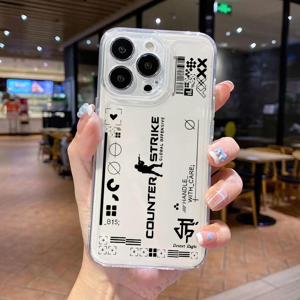 

C-Counter Strikes CSGO Phone Case for iPhone 17 Air 16 15 14 Plus 13 12 11 Pro Max X Xs XR 8 e Soft TPU Transparent Cover iPhone 8