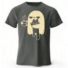 Special Coffee Loving Kitten Printed Pure Cotton Tshirt Menwomen Loose Oversized Short Sleeved Tshirt for Casual Daily Wear