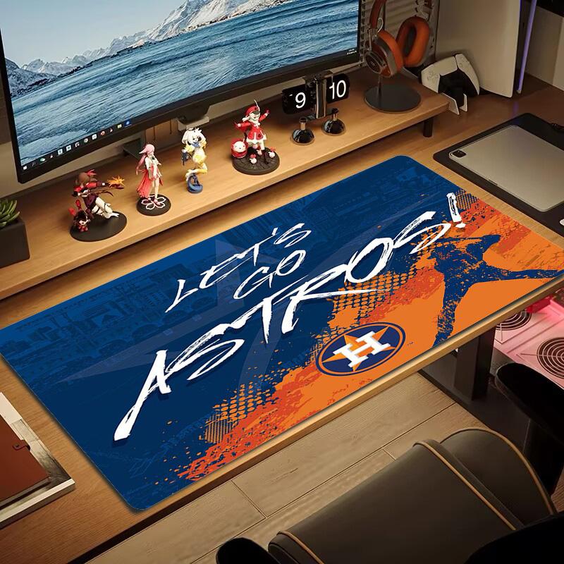 Houston Astros Color Mouse Pad Large Gaming Table Cushion Non-slip Laptop Tablet Big Mousepad XXL Mat Mini PC Playmat With Lock edge