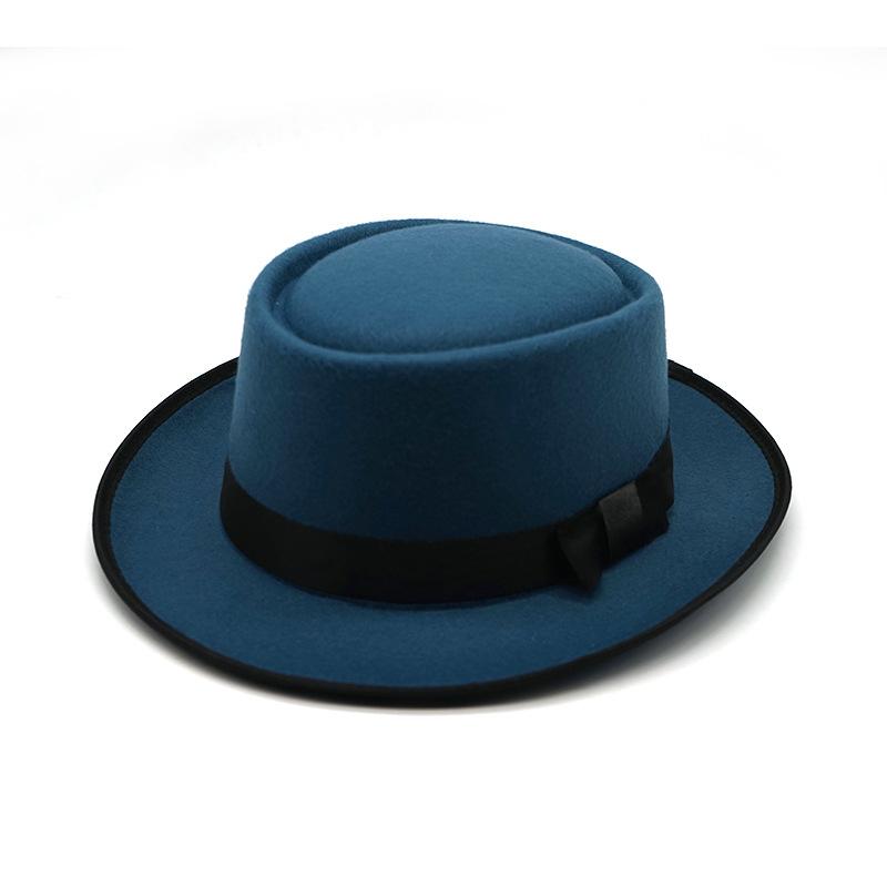 Mens British Style Bowler Hat Wool Felt Classic Vintage Retro Gentleman Costume Accessories Black Gray Burgundy