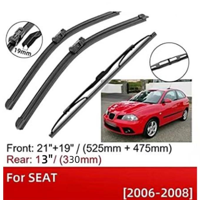 Fits SEAT Ibiza 6J (2008-2017) Bone-Free Windshield Wiper Blade Strip