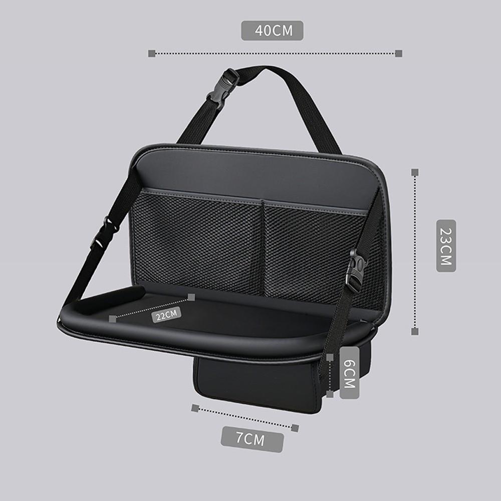 PU Leather Car Seat Back Organizer Multi-functional with Foldable Tray Backseat Storage Bag Portable Hanging Organizer