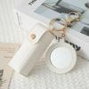 Travel Lipstick Bag with PU Leather Keychain Holder Keeps Lip Balm Safe and Accessible