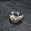 8mm Stainless Steel Tibetan Buddhist Mantra Sanskrit Spinner Ring for Men Women Size 6-12