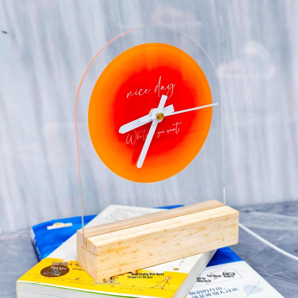 Retro Sunset Vinyl Record Wall Clock: Silent DIY Creative Decor for Living Room.