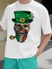 Men's T-Shirt Y2K Skull Leprechaun White