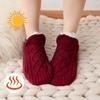 Electric Heated Fleece Socks Slippers For Men Women, Winter Usb Heating Pad Knitted Socks Foot Heater