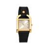 BUREI and Gold Square Roman Black Leather Perfect for and Casual Made in Japan Battery Women's Watch, Stylish, Simple, Cute, Quartz, Waterproof,