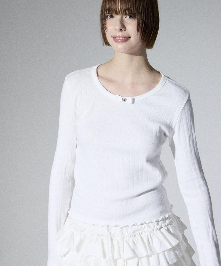 ALIENAR Cubic Ribbon Long-Sleeved (Wh)