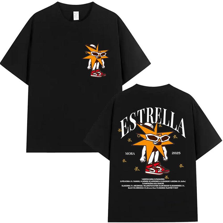 Singer Mora Lo Mismo De La Otra Vez Tour 2025 New Album T Shirts Men Women Summer ONeck High Quality Cotton TShirts Streetwear