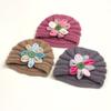 New autumn baby wool flower hat, children's flower pullover hat, baby hat