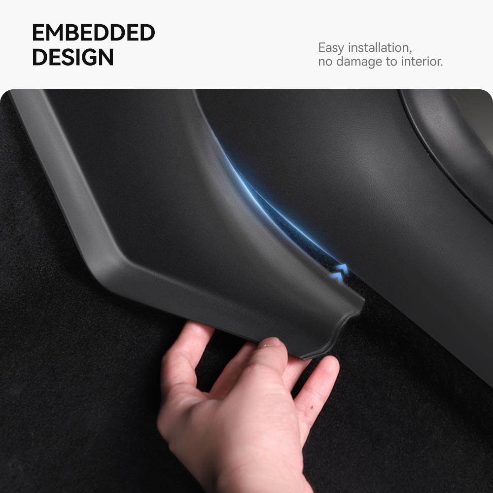 YZ For Tesla Model Y 2025-2025 Center Console Side Wall Anti-kick Protector Cover TPE Rest Pedal Side Guard Pad Car Accessories