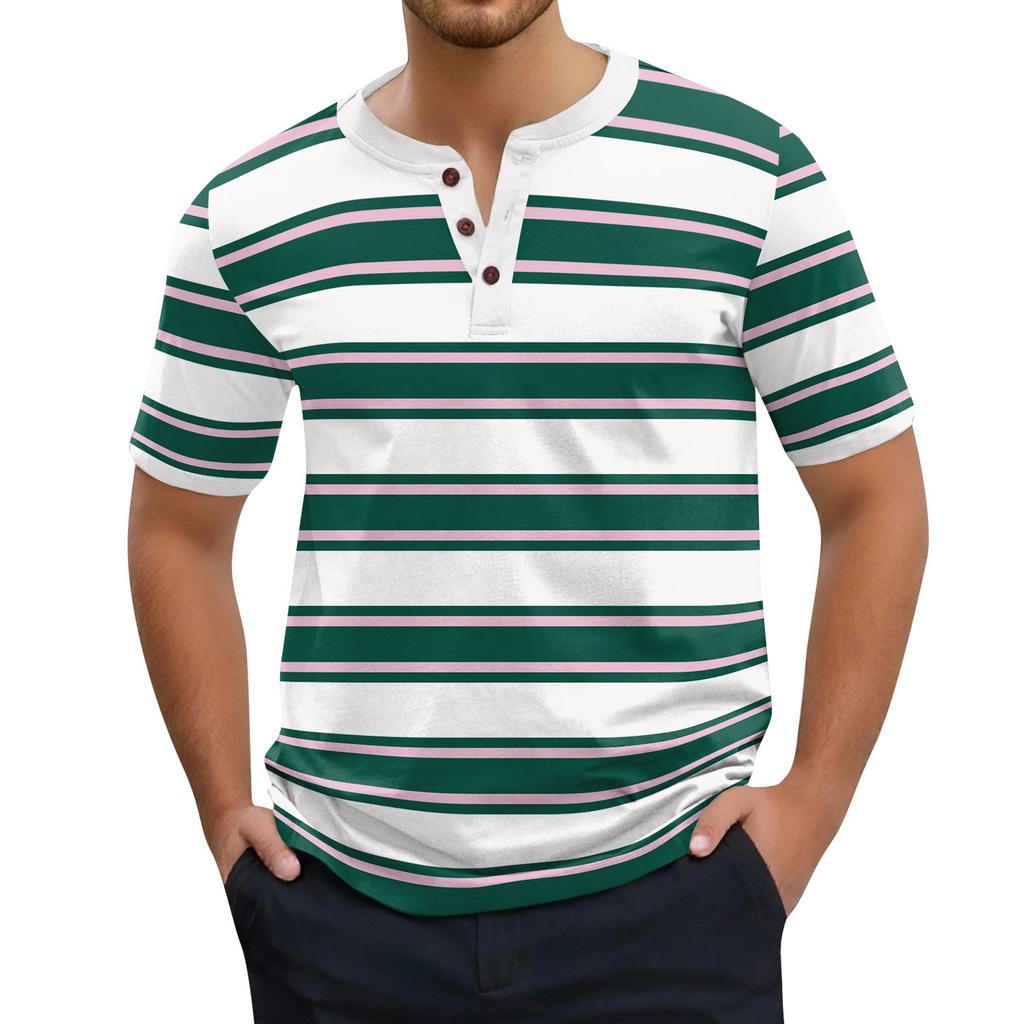 Moda Hombre Tops de Manga Corta Estampados Camiseta