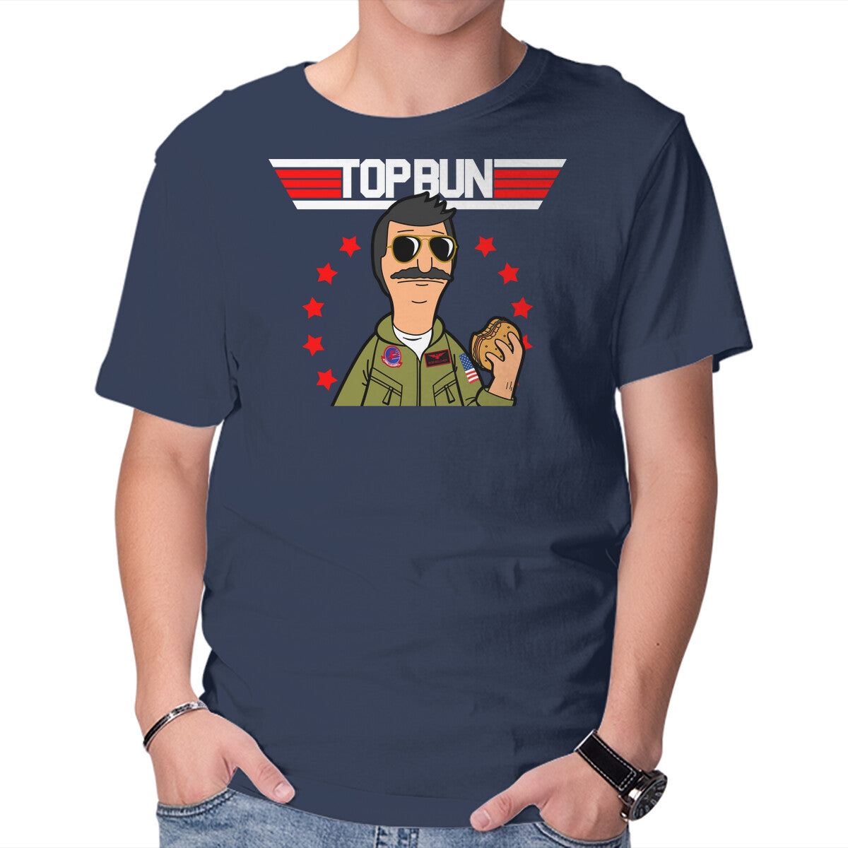 Unisex Crew Neck T-Shirt Top Bun Graphic Short Sleeve Casual Tee XXXXL