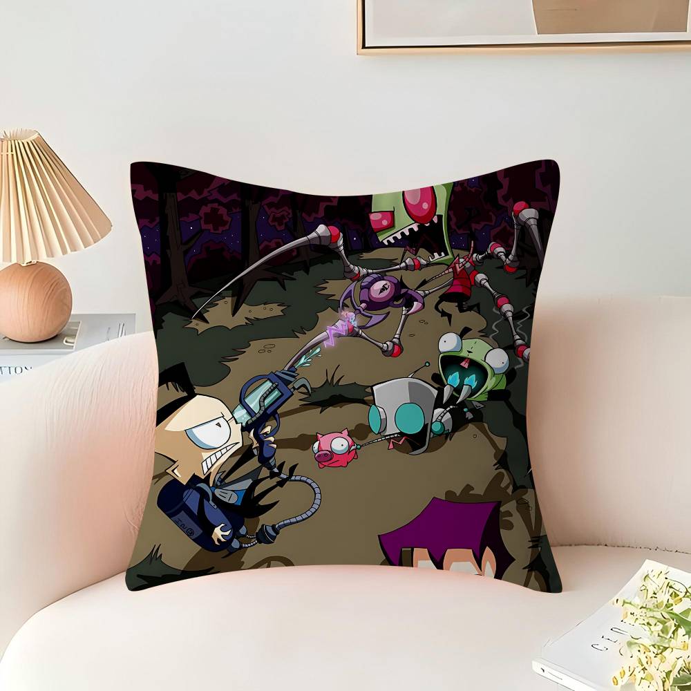 

Cartoon I-Invader-Zim Personalized Pillow Cover Kids Bedroom Wild Party Decor Pillowcase kid Birthday shower Gift 16x16Inch